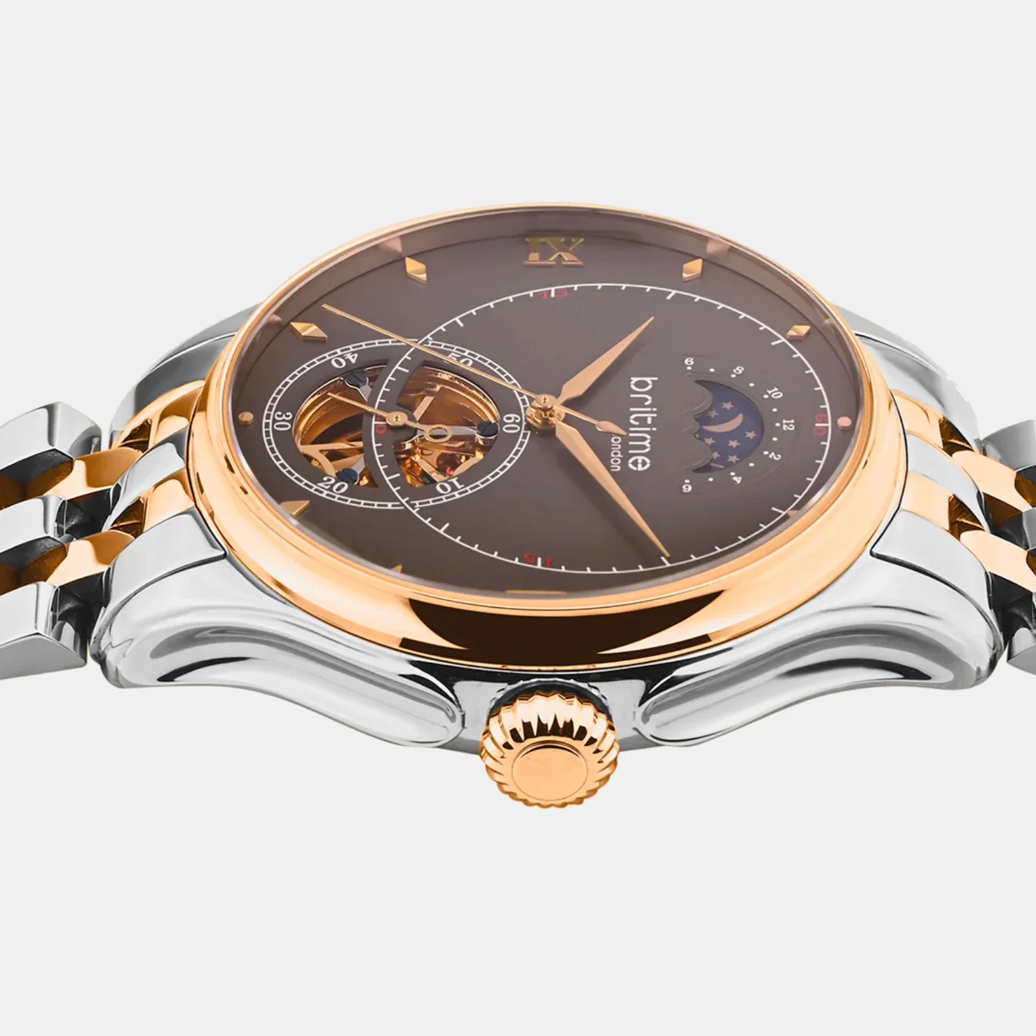 Men Automatic Brown Dial Analog Metal Watch 479-M31505 - Image 6