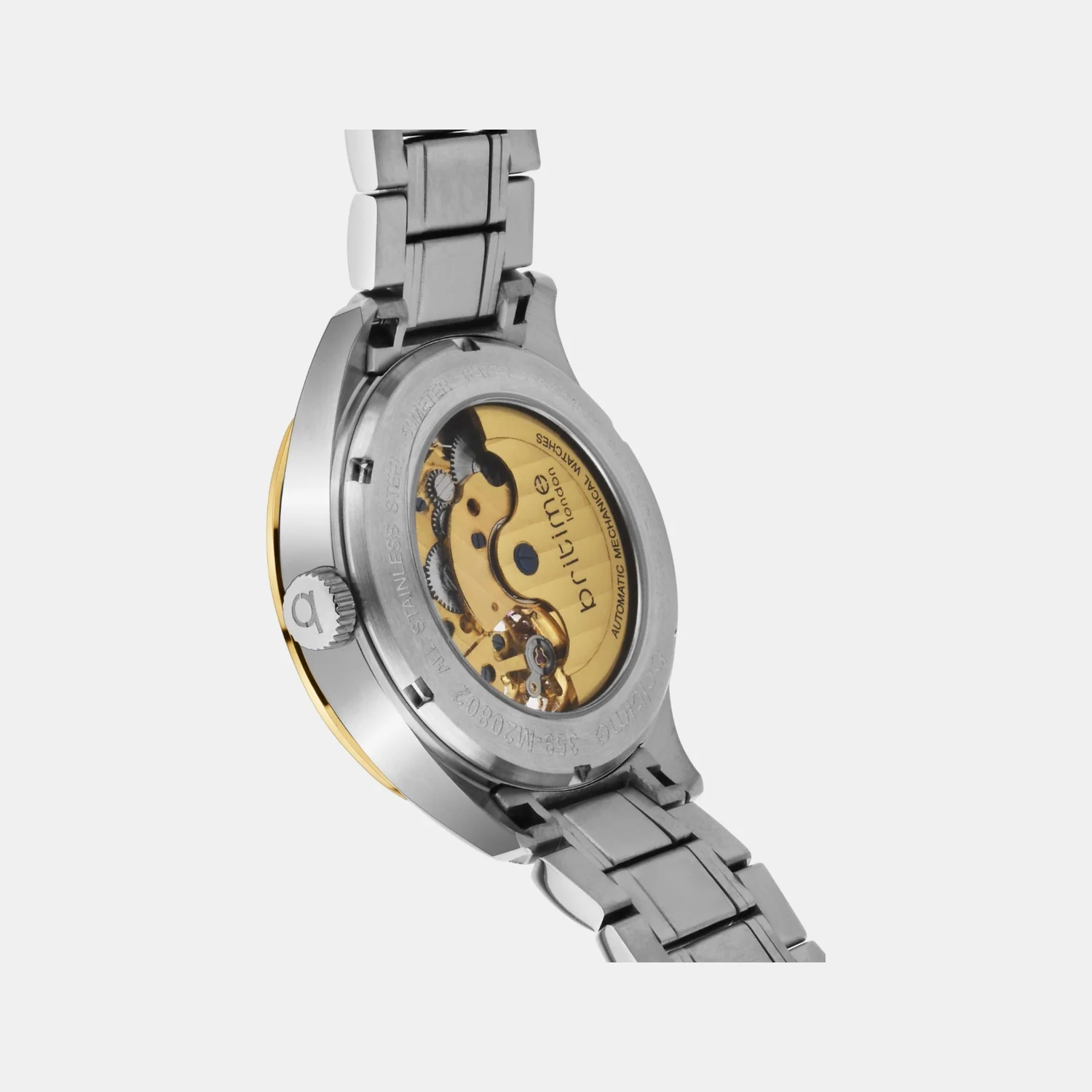 Men Automatic Gold Dial Analog Stainless Steel Watch 359-M10804 - Image 7