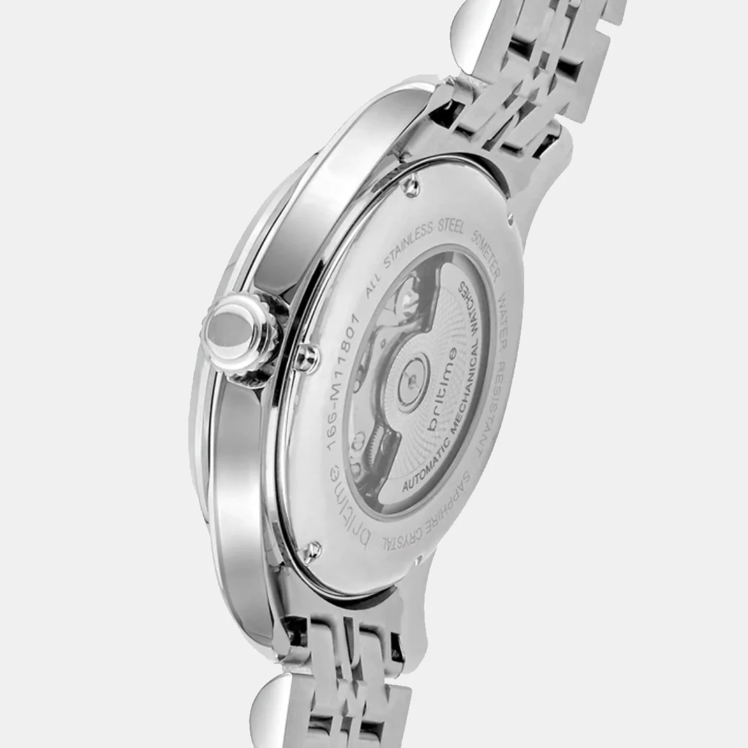 Men Automatic Green Dial Analog Metal Watch 166-M11801 - Image 4