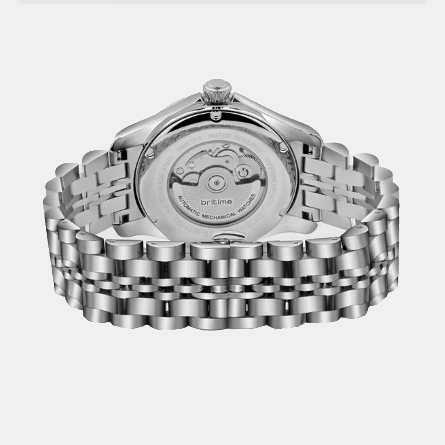 Men Automatic Green Dial Analog Metal Watch 166-M11801 - Image 5