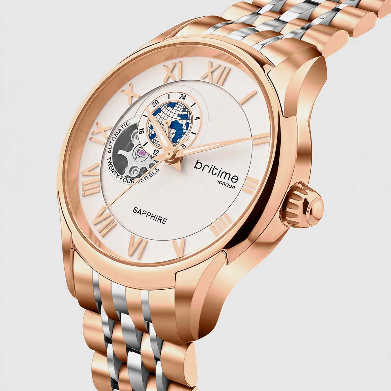 Men Automatic Silver Dial Analog Metal Watch 318-M30205 - Image 2