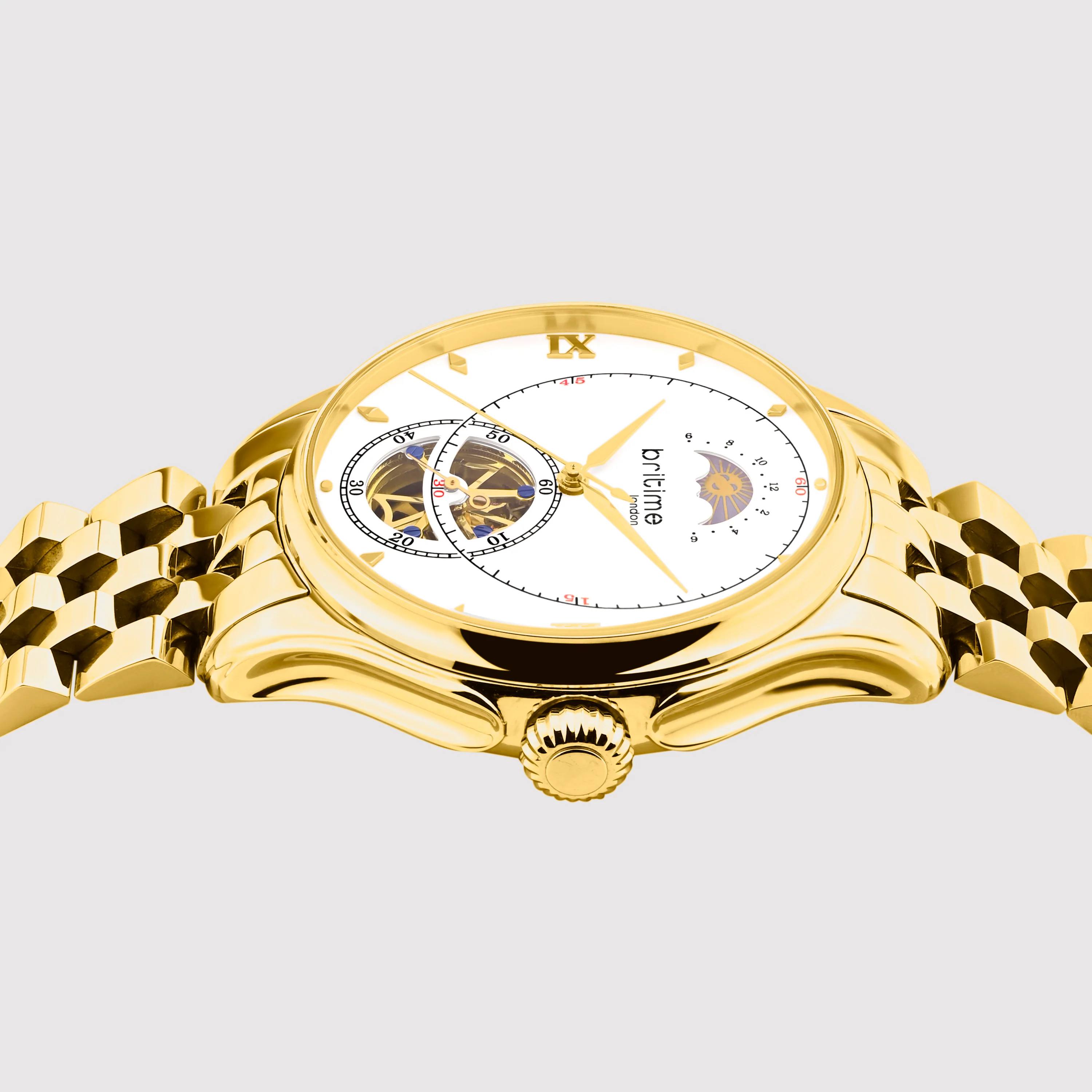 Men Automatic Silver Dial Analog Metal Watch 479-M20202 - Image 3
