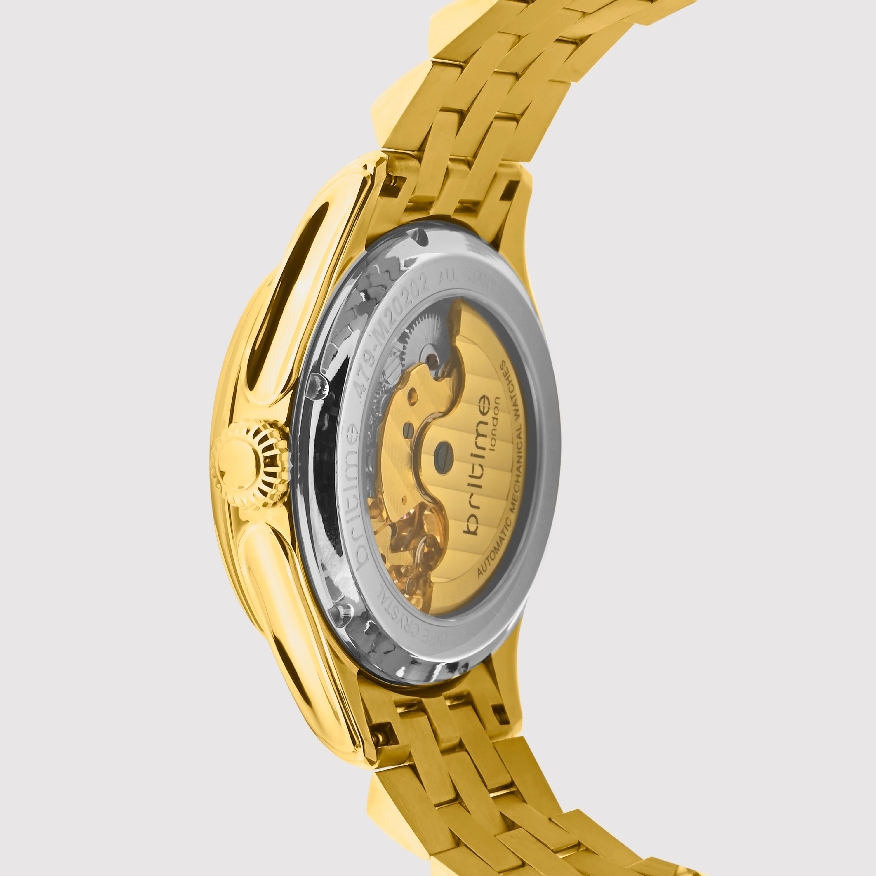 Men Automatic Silver Dial Analog Metal Watch 479-M20202 - Image 4