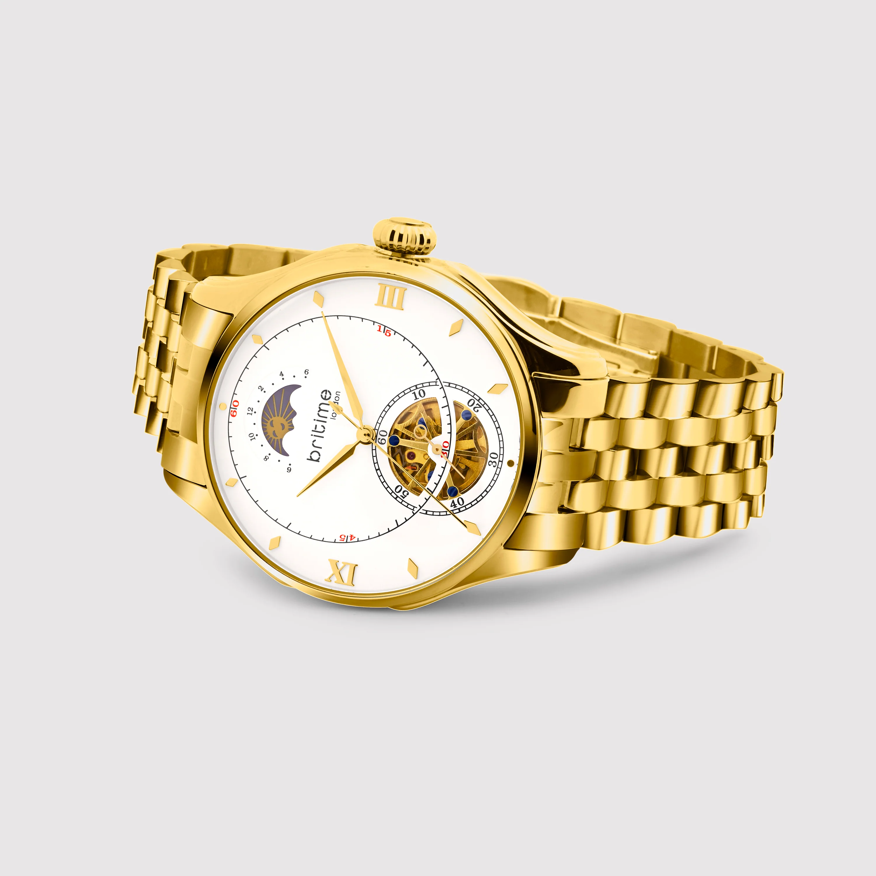 Men Automatic Silver Dial Analog Metal Watch 479-M20202 - Image 5