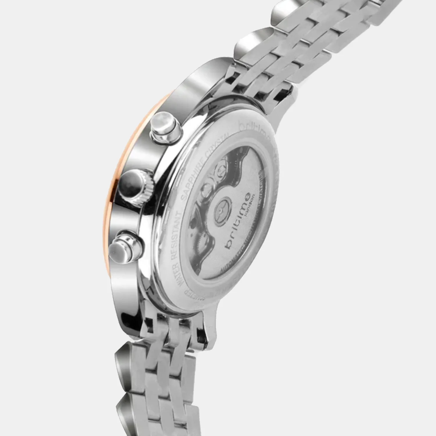 Men Automatic Silver Dial Analog Stainless Steel Watch 928-M30305 - Image 4