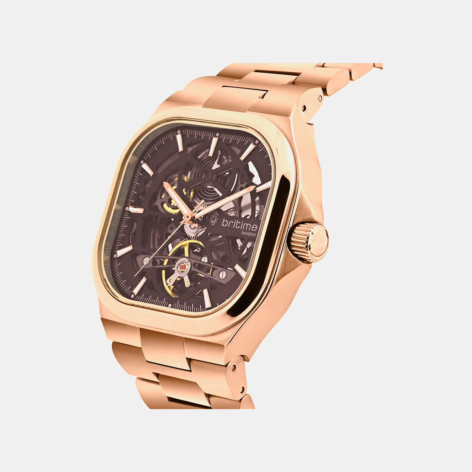 Monarch Men Automatic Brown Dial Analog Steel Watch 969-M30603 - Image 4