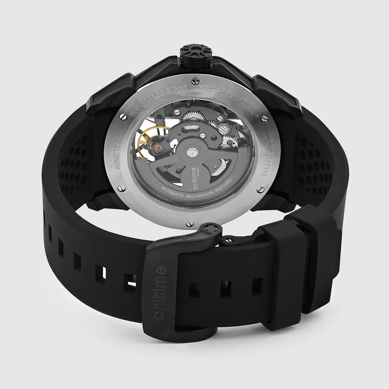 Quantum Men Automatic Black Dial Analog Silicone Watch 395-P81506 - Image 6