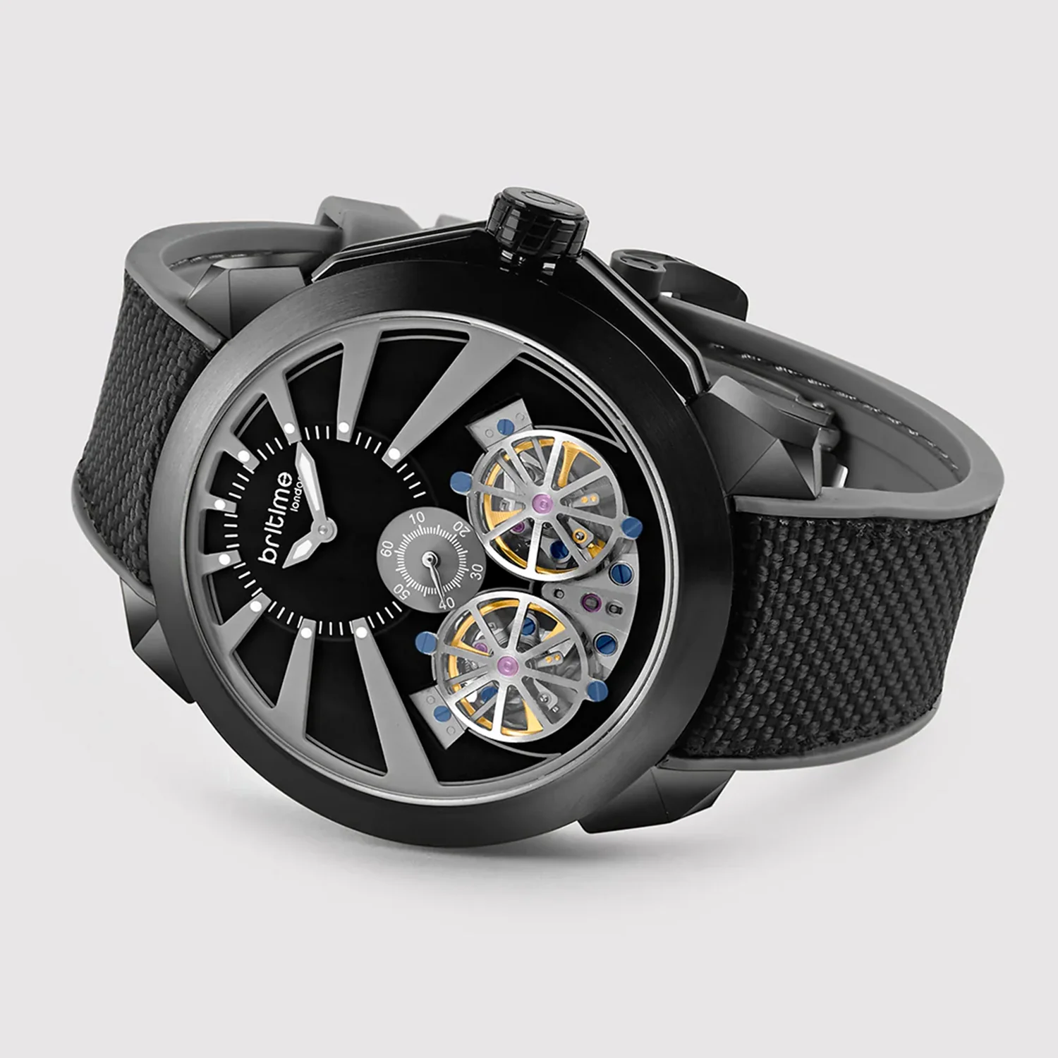 Vortex Men Automatic Grey Dial Analog Silicone Watch 257-P41506 - Image 3