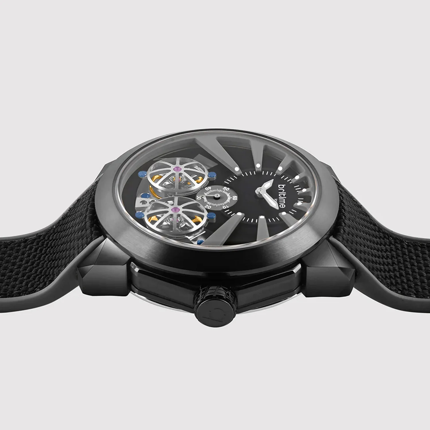Vortex Men Automatic Grey Dial Analog Silicone Watch 257-P41506 - Image 4