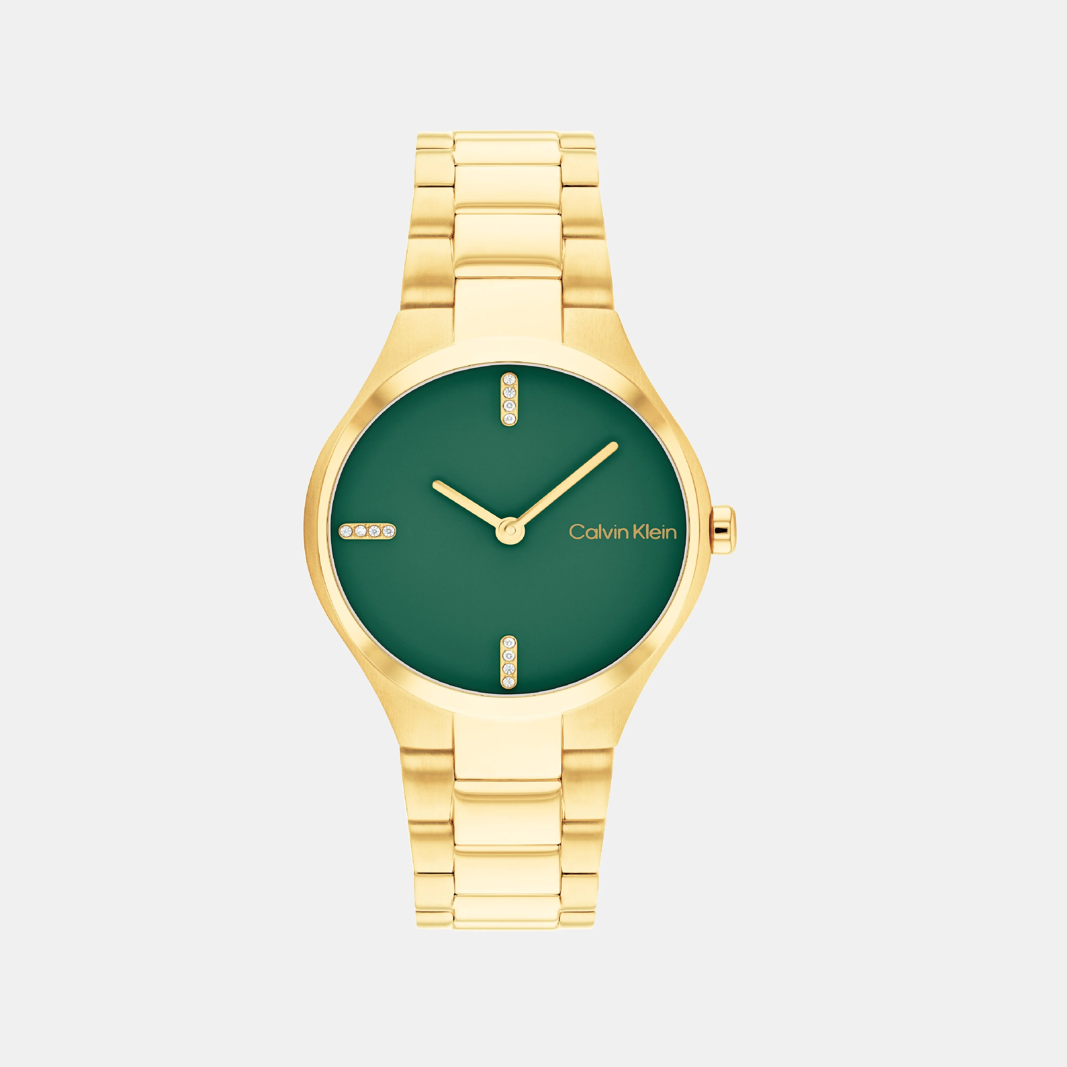 Admire Women Quartz Green Dial Analog Stainless Steel Watch 25200333