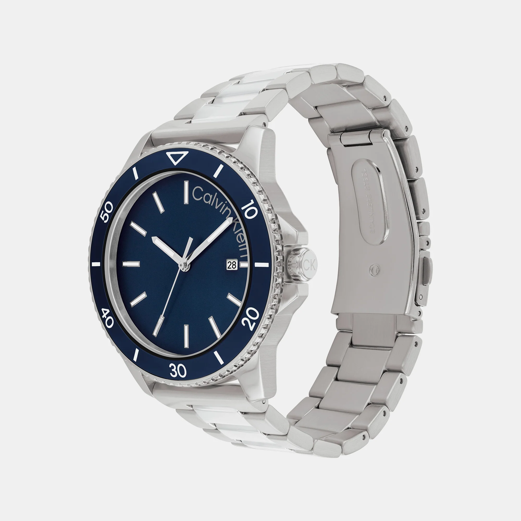 Aqueous Men Quartz Blue Dial Analog Stainless Steel Watch 25200385 - Image 2