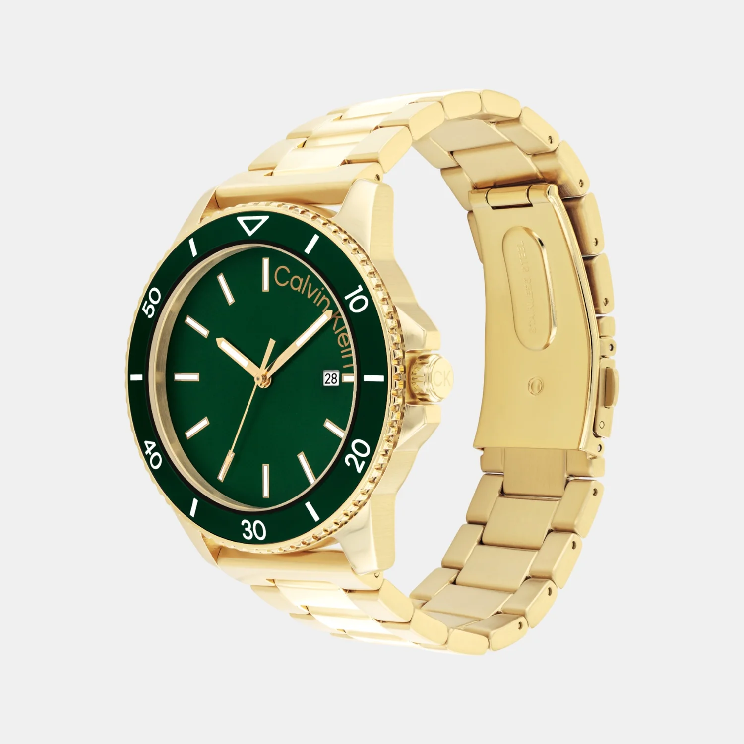 Aqueous Men Quartz Green Dial Analog Stainless Steel Watch 25200383 - Image 3