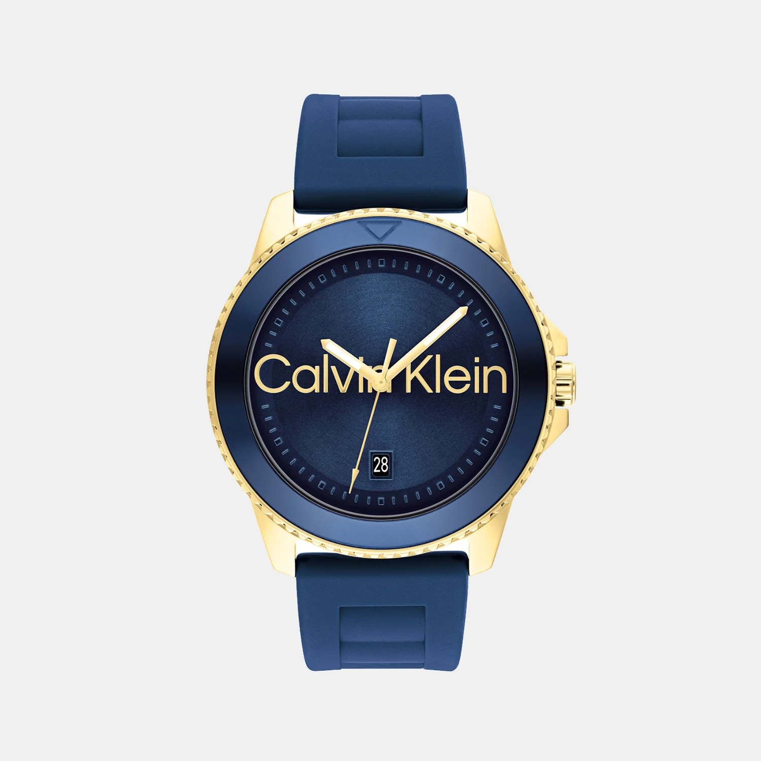 Aqueous Men Quartz Navy Blue Dial Analog Silicone Watch 25200426