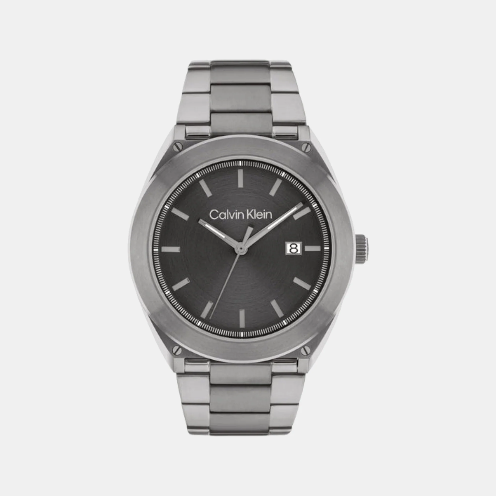 Casual Essentials Men Quartz Grey Dial Analog Stainless Steel Watch 25200197