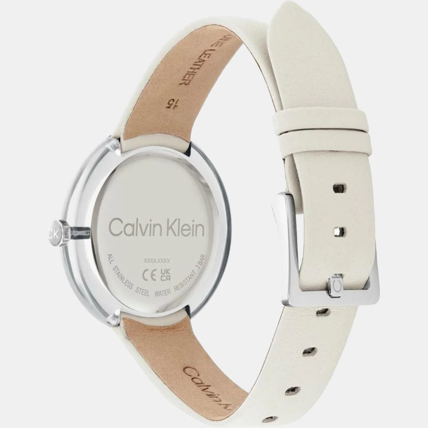 Circular Women Quartz White Dial Analog Leather Watch 25200019 - Image 3