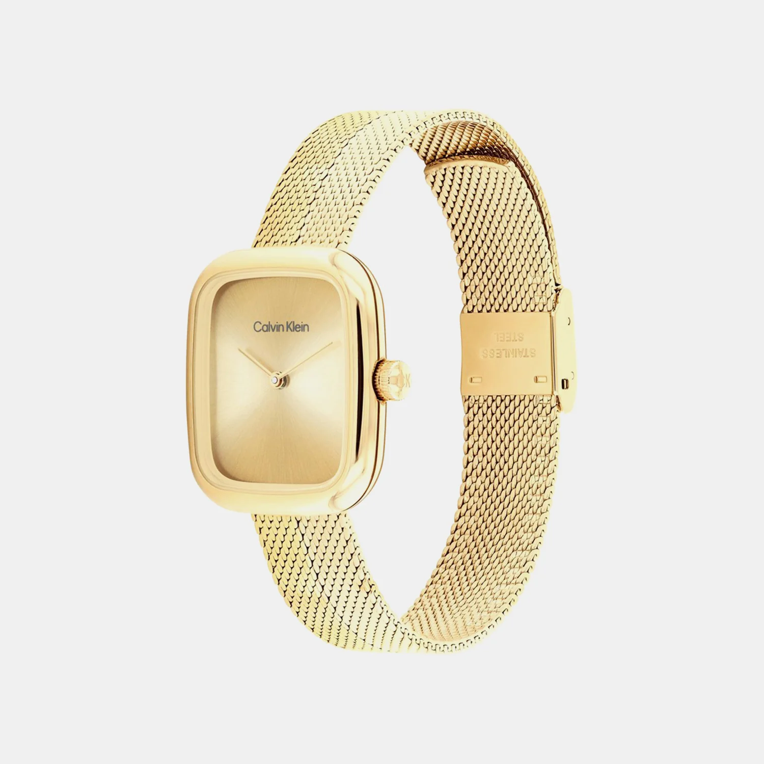 Ck Adore Women Quartz Gold Dial Analog Stainless Steel Watch 25100099 - Image 2