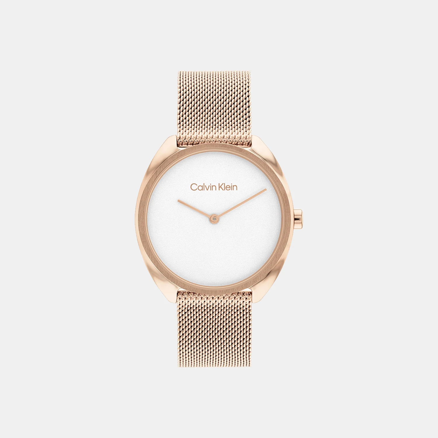 Ck Adorn Women Quartz White Dial Analog Mesh Watch 25200270