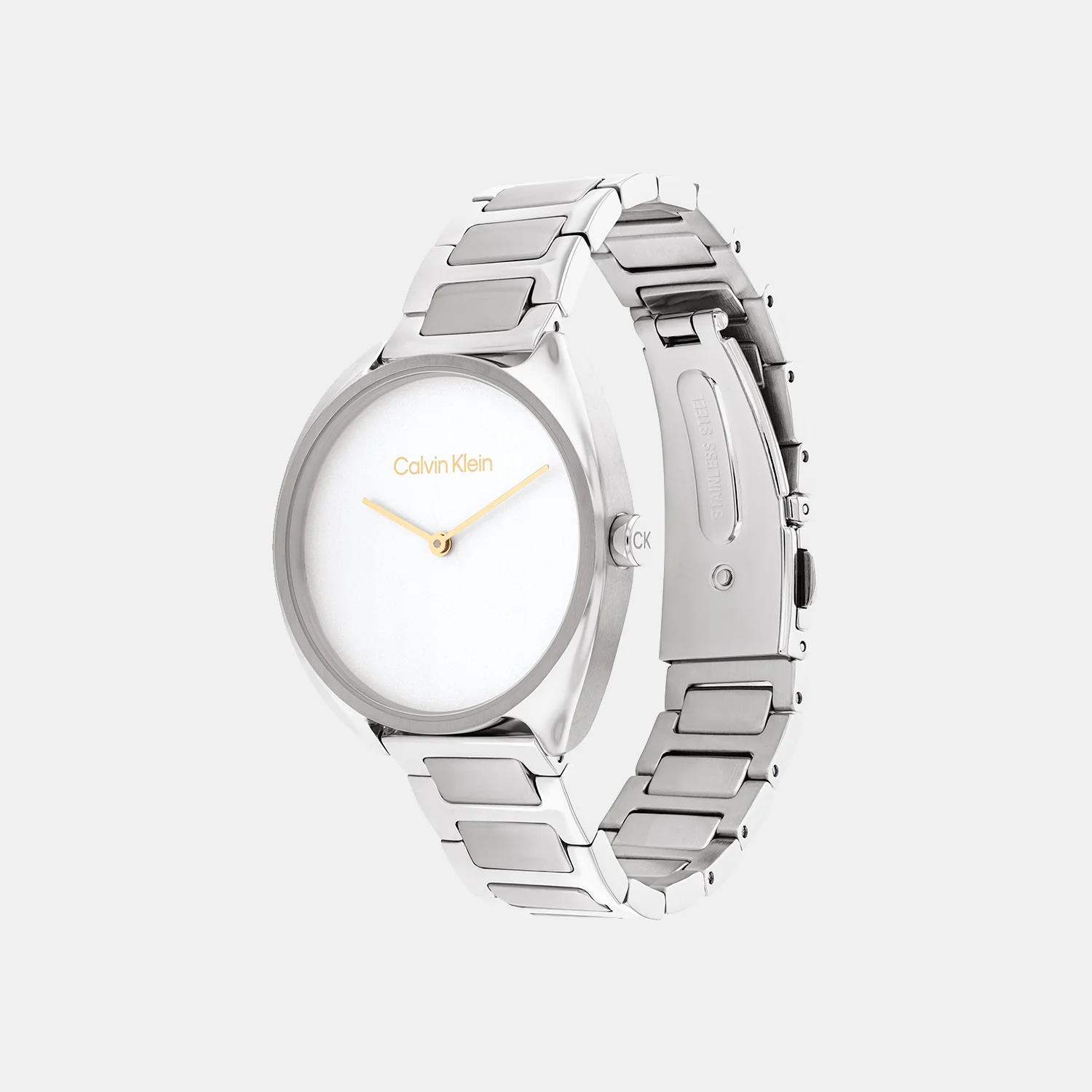 Ck Adorn Women Quartz White Dial Analog Stainless Steel Watch 25200275 - Image 2