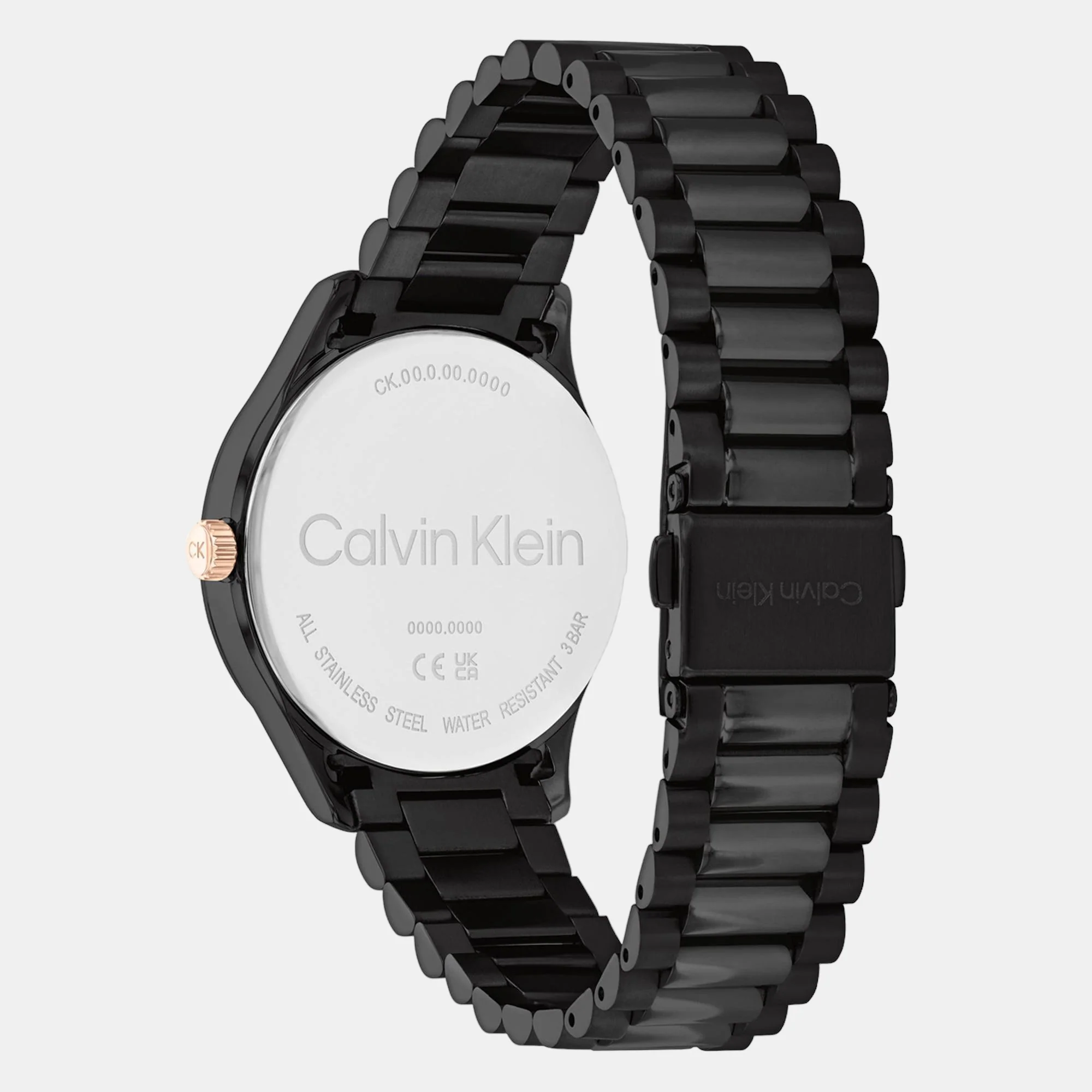 Ck Burst Unisex Quartz Black Dial Analog Stainless Steel Watch 25200233 - Image 3