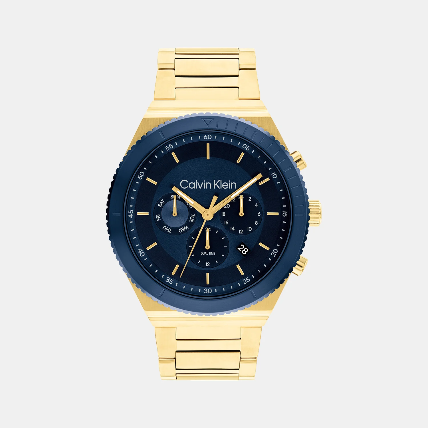 Ck Fearless Men Quartz Blue Dial Chronograph Stainless Steel Watch 25200302
