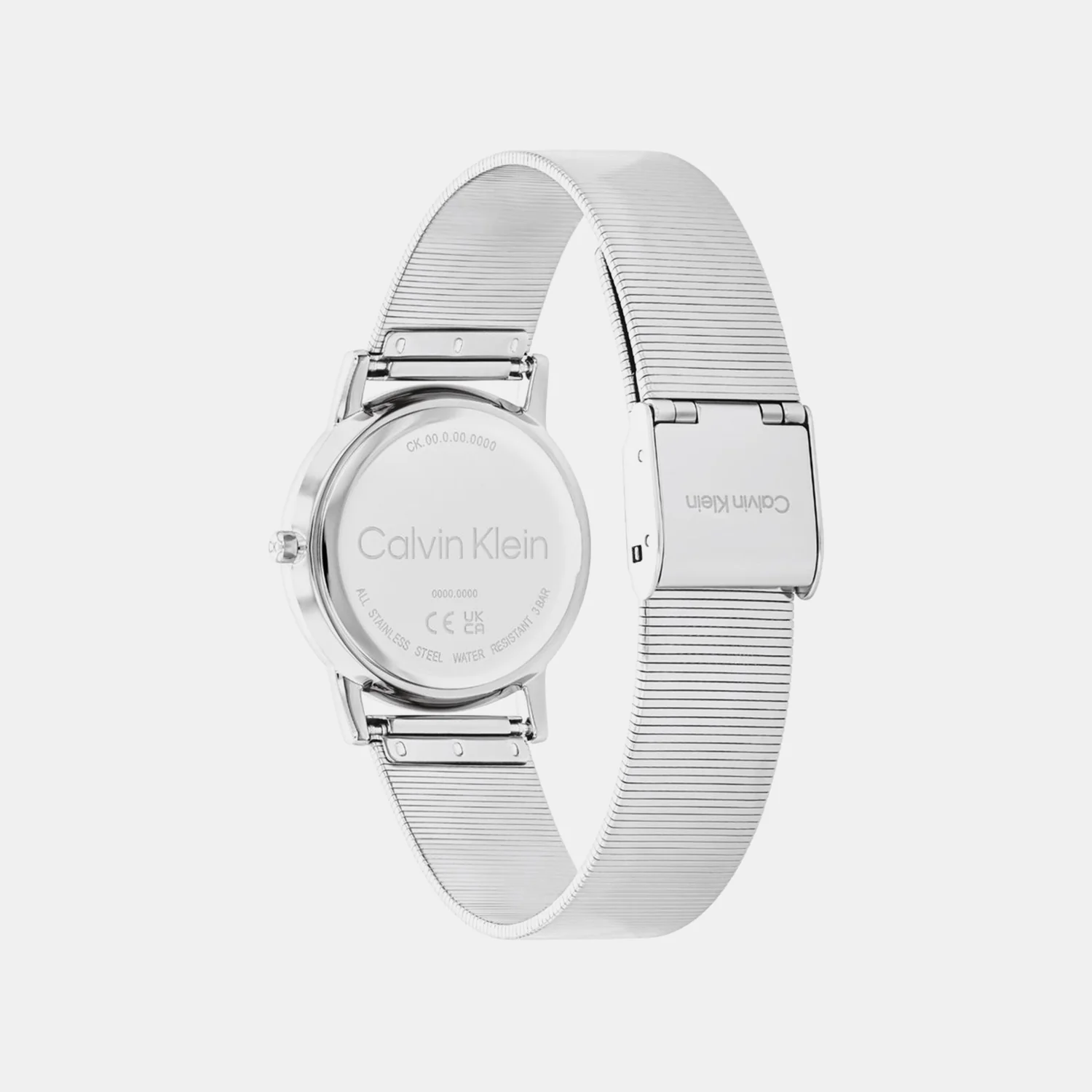 Ck Feel Women Quartz Silver & White Dial Analog Stainless Steel Watch 25100033 - Image 4