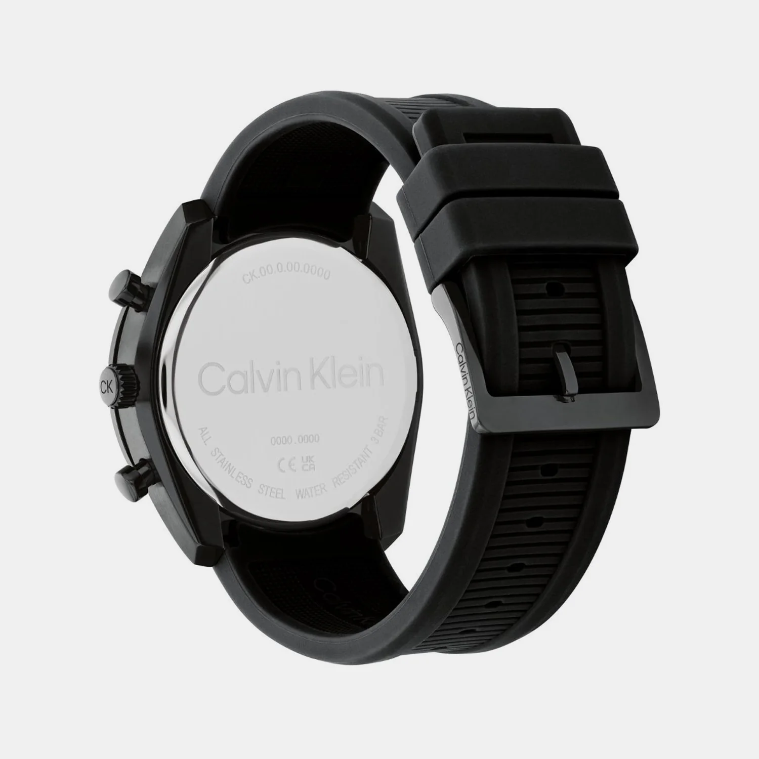 Ck Flex Men Quartz Black Dial Chronograph Silicone Watch 25200467 - Image 3