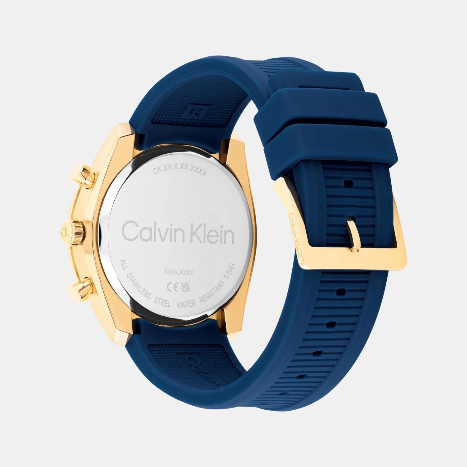 Ck Flex Men Quartz Blue Dial Multi-Function Silicone Watch 25200534 - Image 3