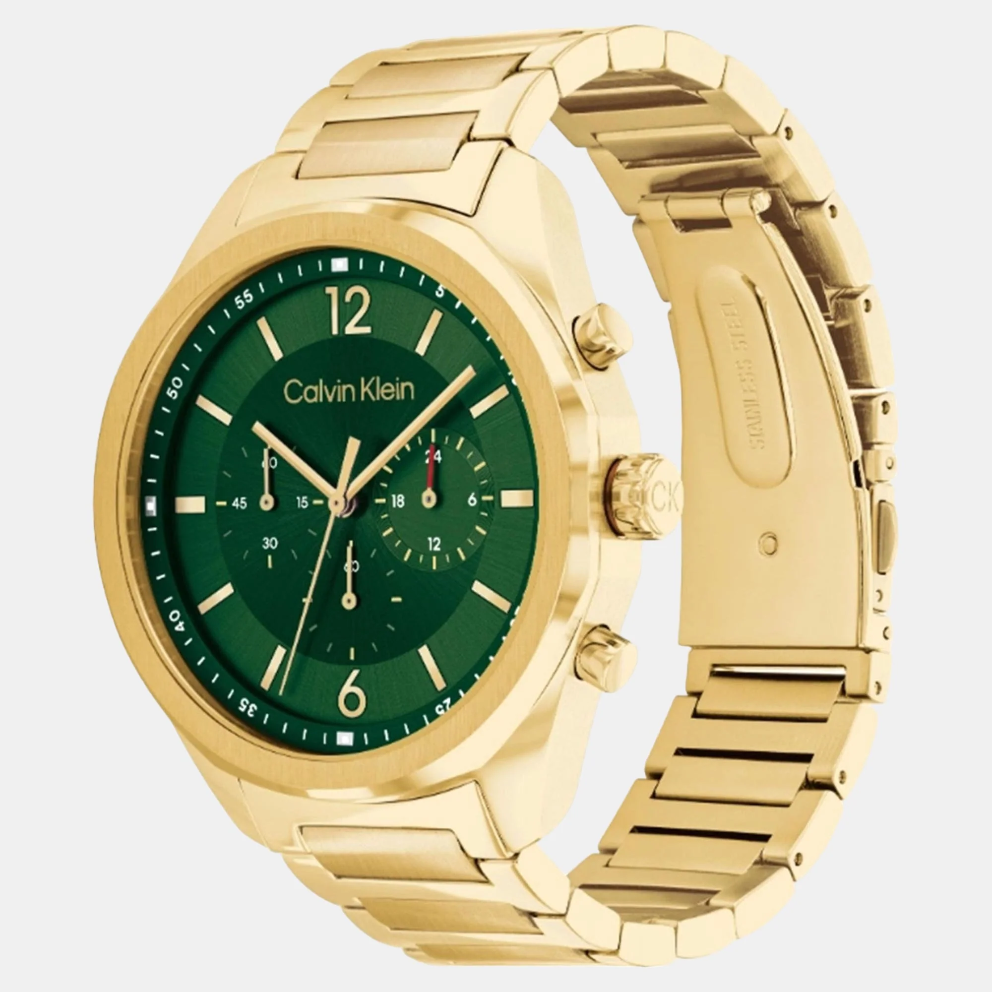 Ck Force Men Quartz Green Dial Chronograph Stainless Steel Watch 25200266 - Image 2