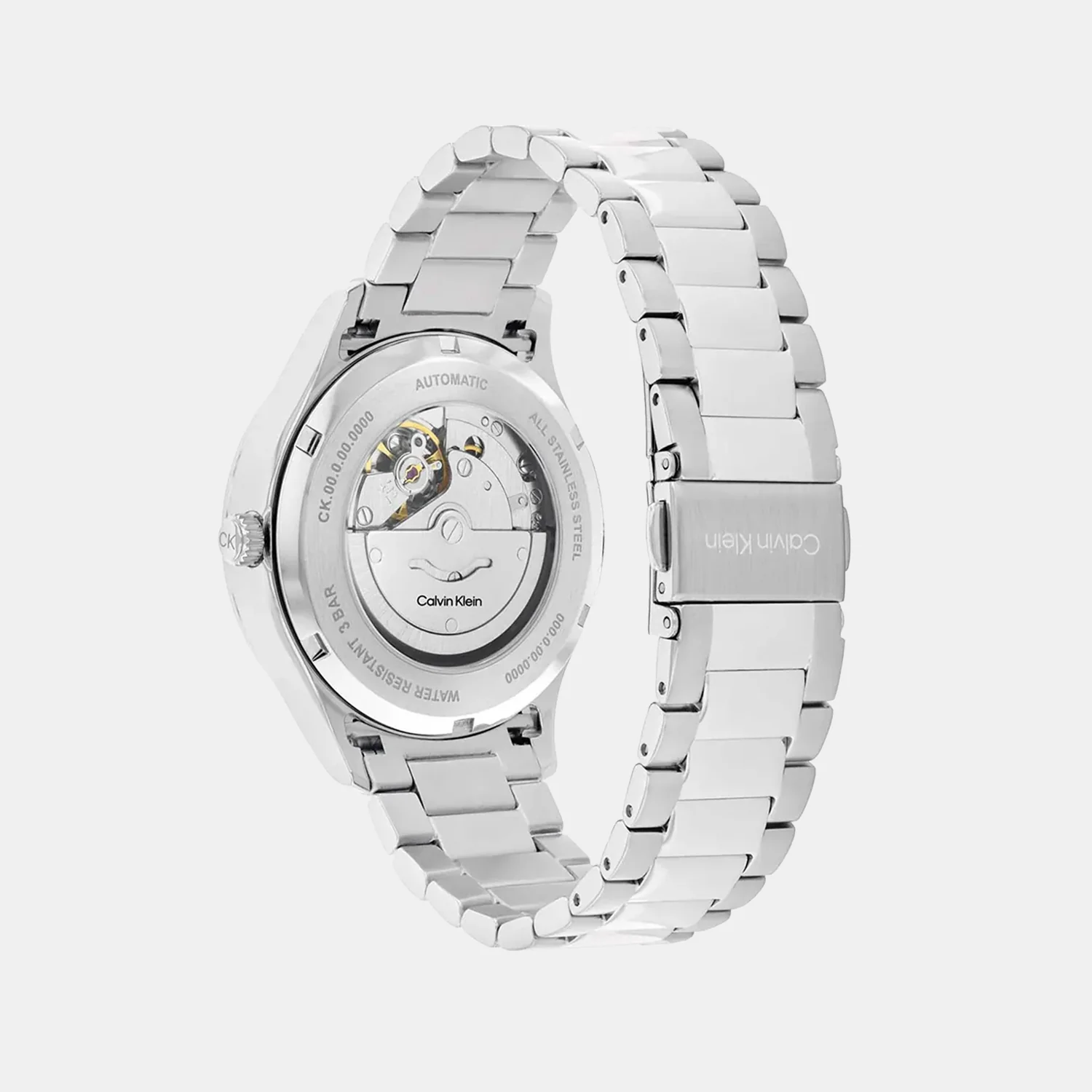 Ck Iconic Unisex Automatic Black Dial Analog Stainless Steel Watch 25300021 - Image 3