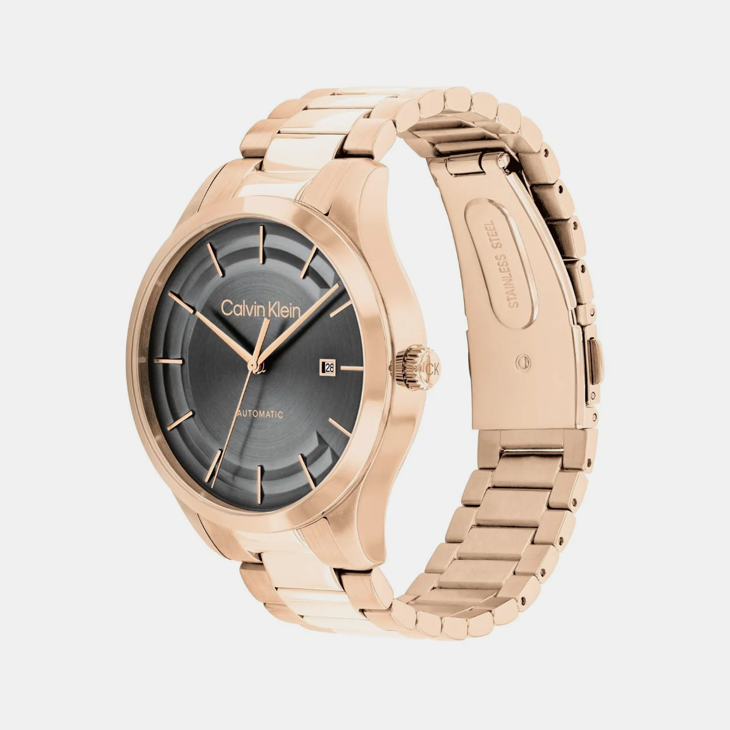 Ck Iconic Unisex Automatic Grey Dial Analog Stainless Steel Watch 25300025 - Image 2