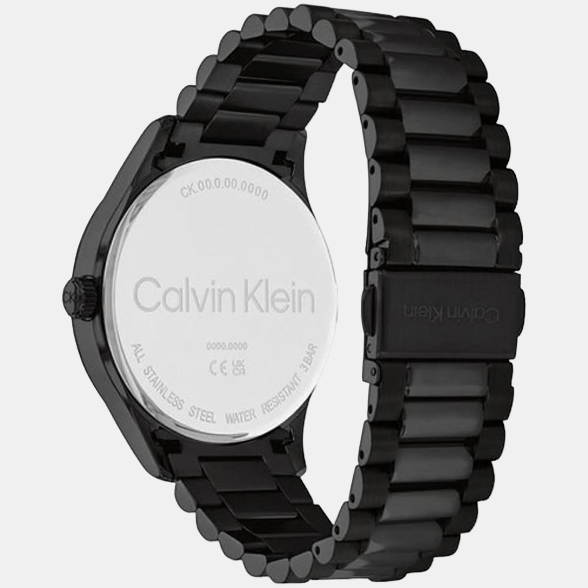 Ck Iconic Unisex Quartz Black Dial Analog Stainless Steel Watch 25200227 - Image 3