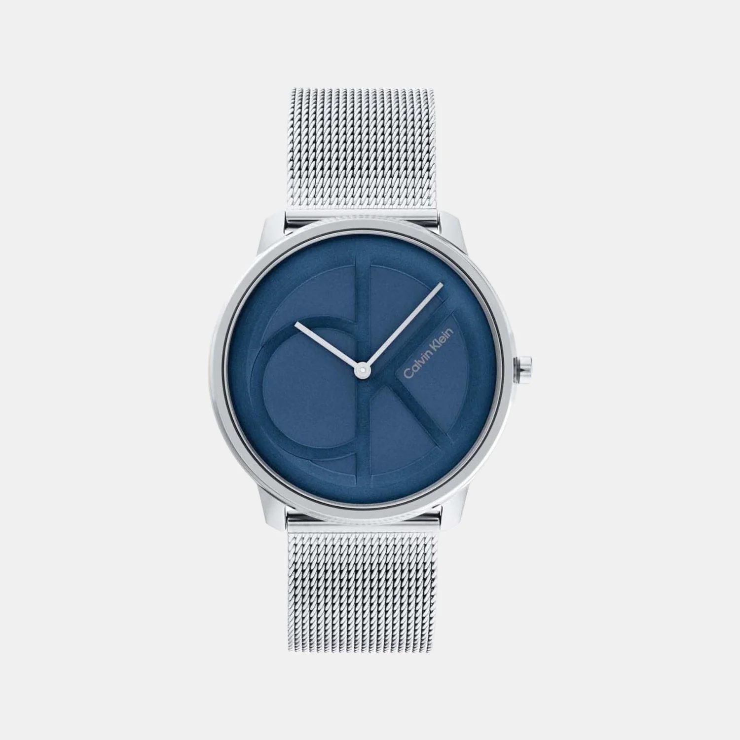 Ck Iconic Unisex Quartz Blue Dial Analog Stainless Steel Watch 25200031