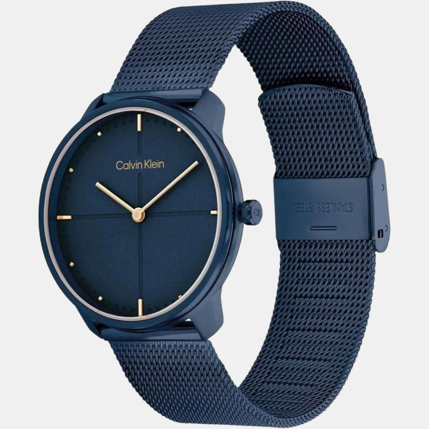 Ck Iconic Unisex Quartz Blue Dial Analog Stainless Steel Watch 25200160 - Image 2