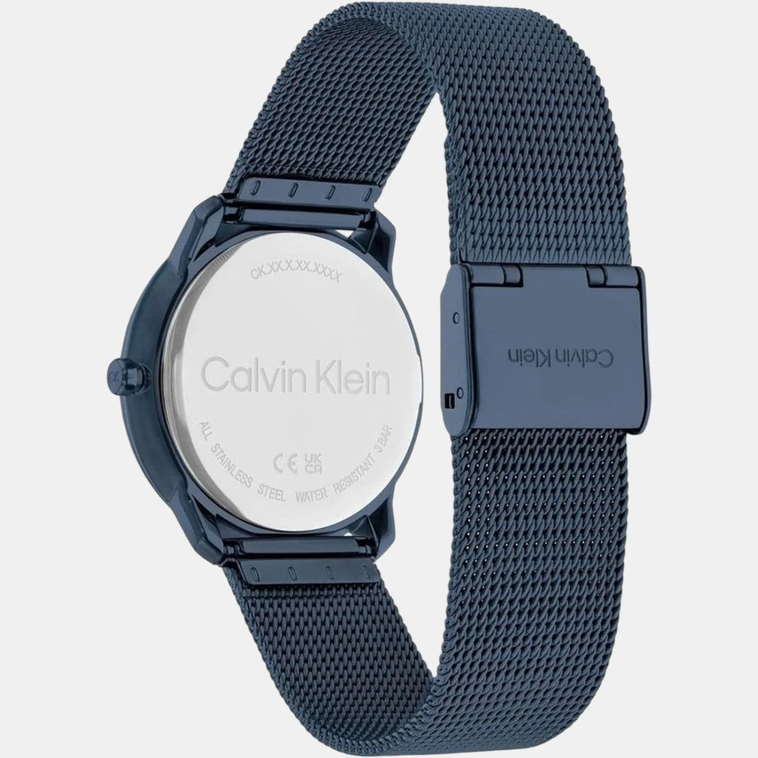 Ck Iconic Unisex Quartz Blue Dial Analog Stainless Steel Watch 25200160 - Image 3