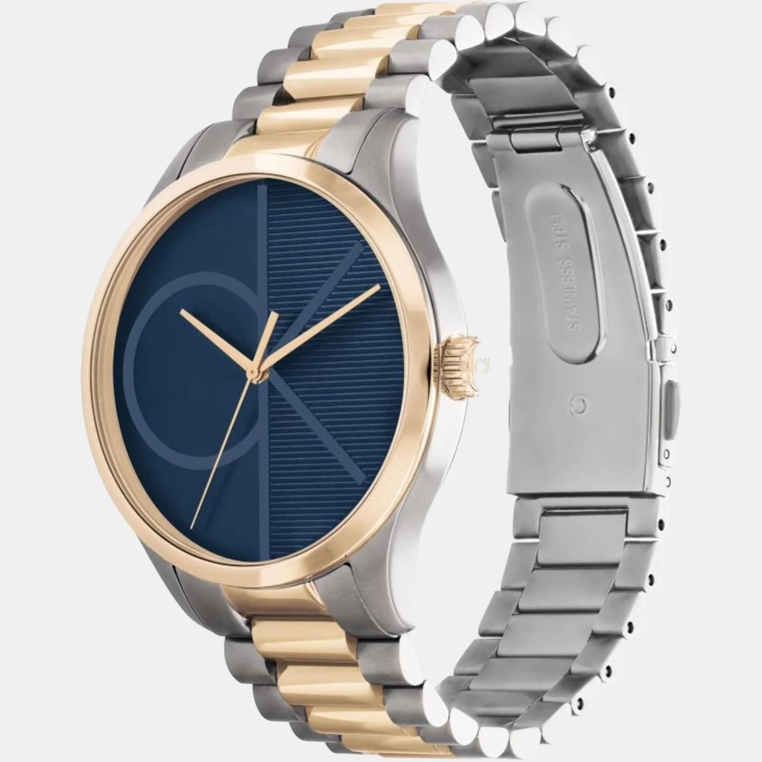 Ck Iconic Unisex Quartz Blue Dial Analog Stainless Steel Watch 25200165 - Image 3