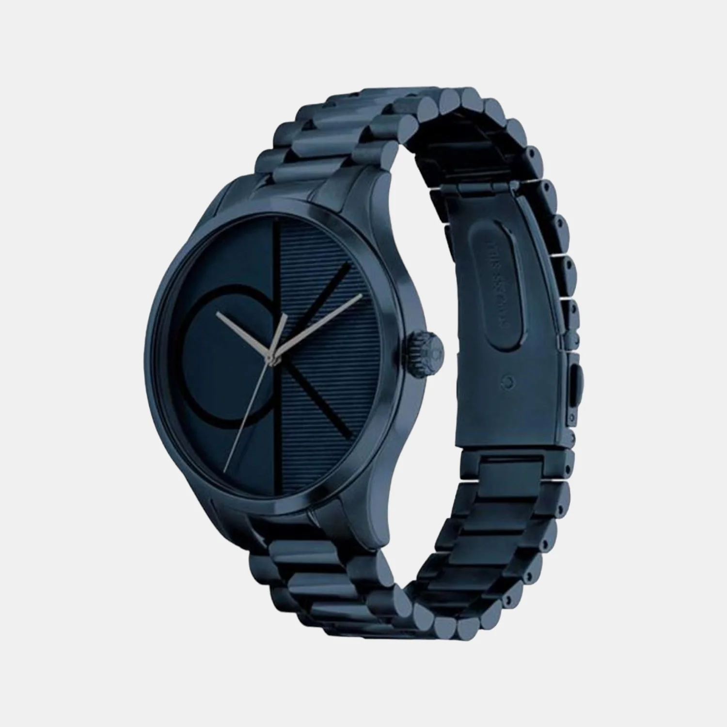 Ck Iconic Unisex Quartz Blue Dial Analog Stainless Steel Watch 25200166 - Image 2