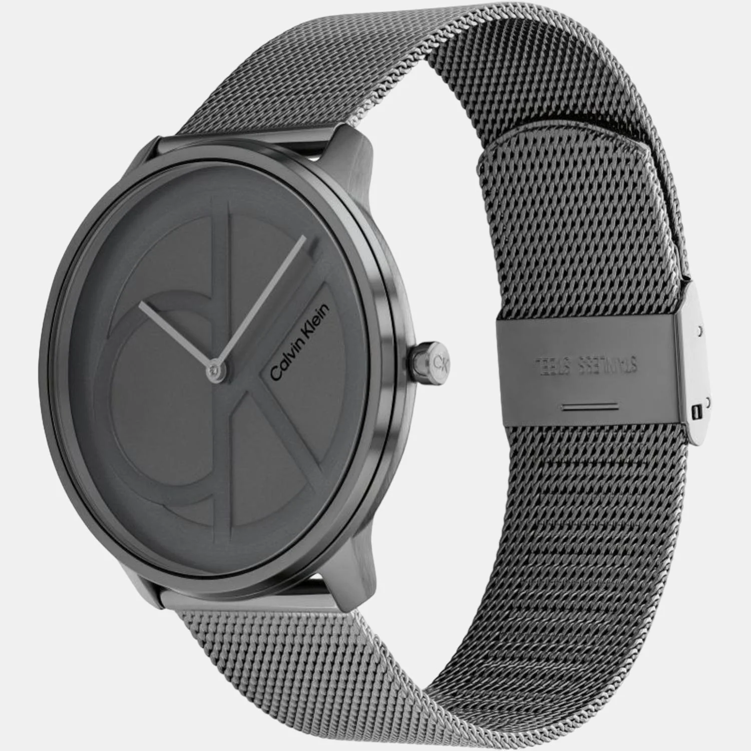 Ck Iconic Unisex Quartz Grey Dial Analog Stainless Steel Watch 25200030 - Image 3