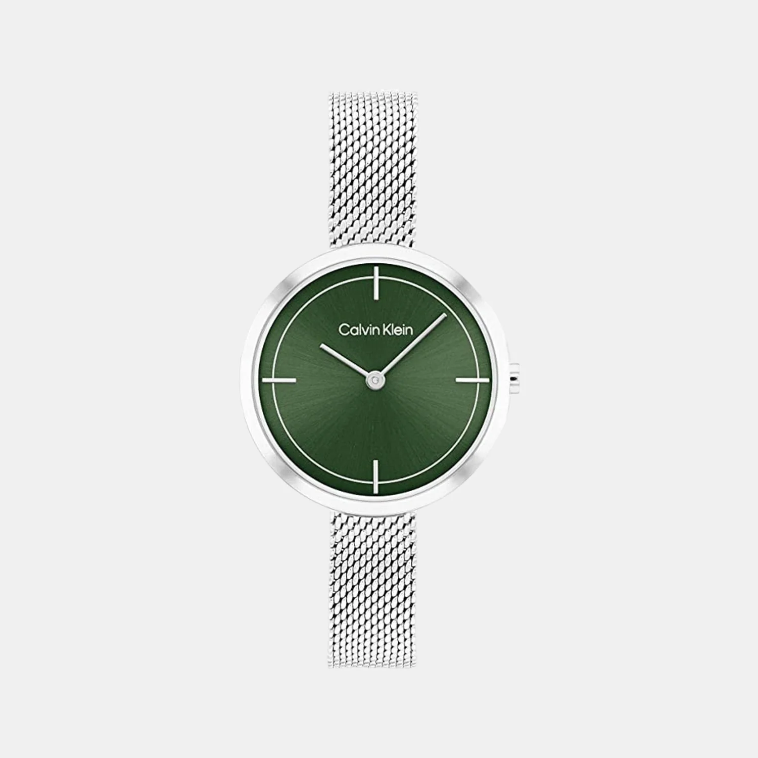 Ck Iconic Women Quartz Green Dial Analog Stainless Steel Watch 25200185