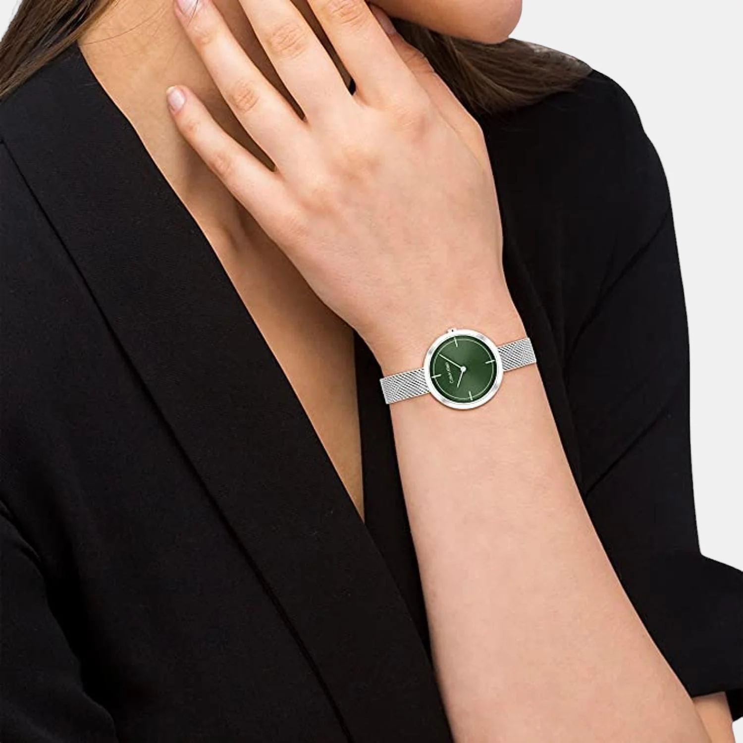 Ck Iconic Women Quartz Green Dial Analog Stainless Steel Watch 25200185 - Image 4