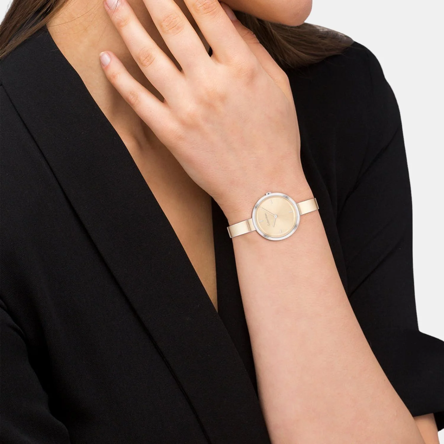 Ck Iconic Women Quartz Rose Gold Dial Analog Stainless Steel Watch 25200188 - Image 2