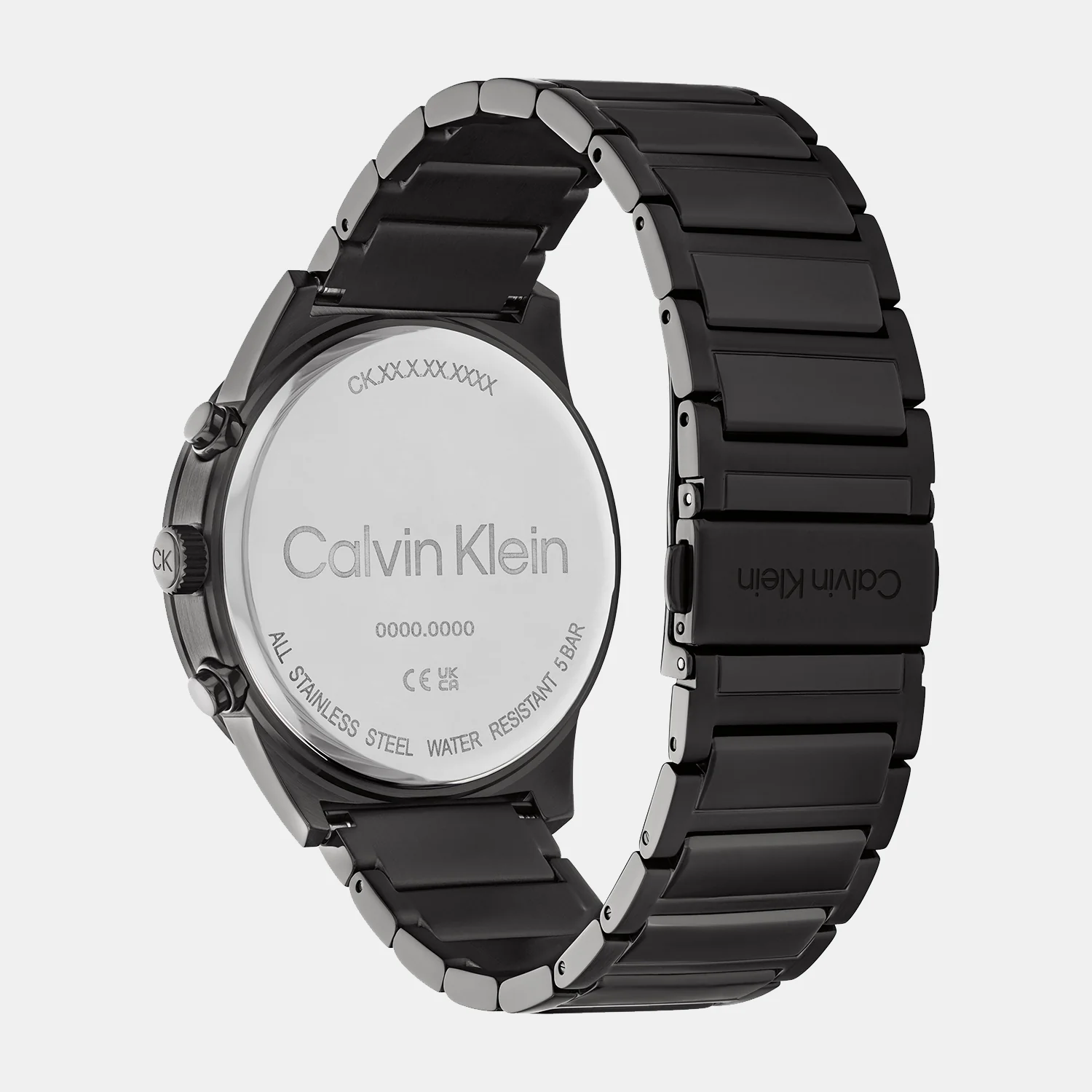 Ck Impressive Men Quartz Black Dial Chronograph Stainless Steel Watch 25200295 - Image 3