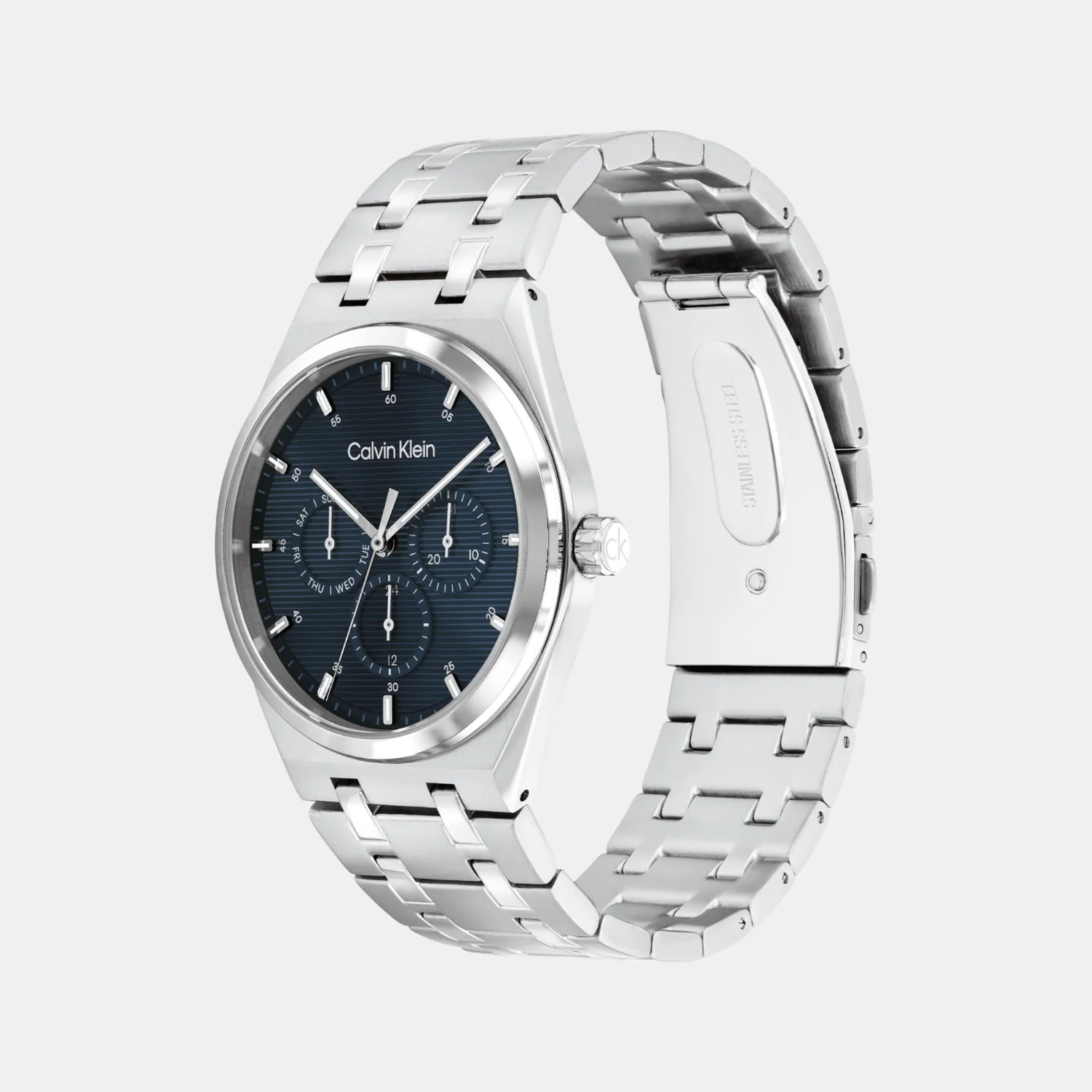 Ck Motion Men Quartz Blue Dial Multi-Function Stainless Steel Watch 25200520 - Image 2
