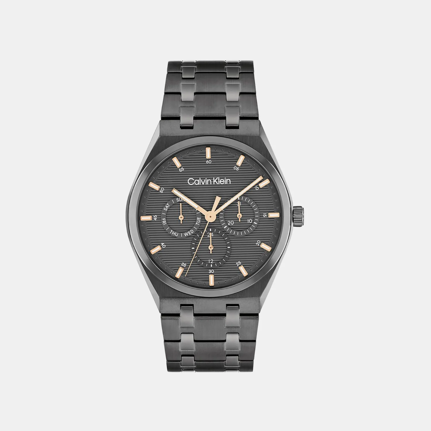 Ck Motion Men Quartz Grey Dial Multi-Function Stainless Steel Watch 25200538