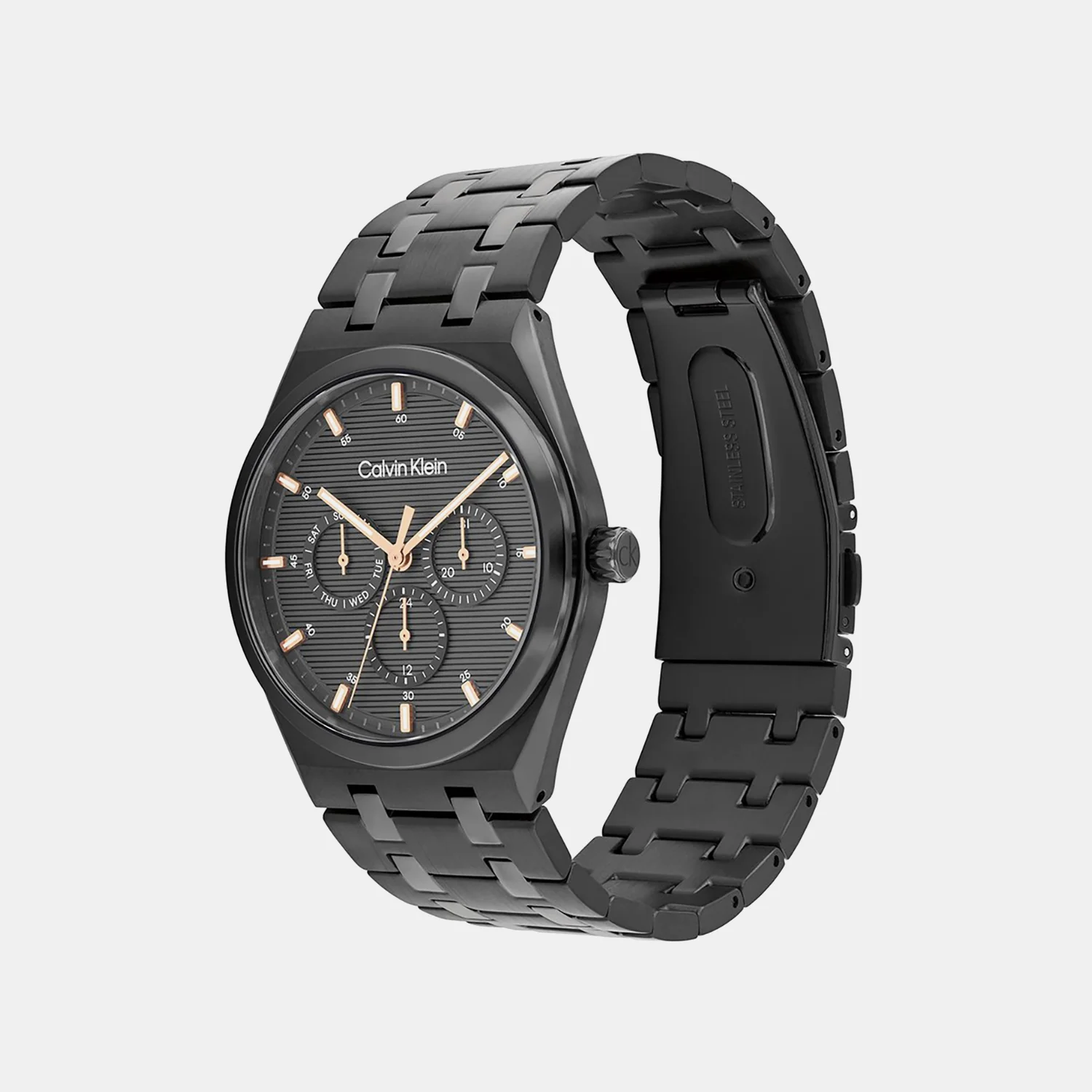Ck Motion Men Quartz Grey Dial Multi-Function Stainless Steel Watch 25200538 - Image 3