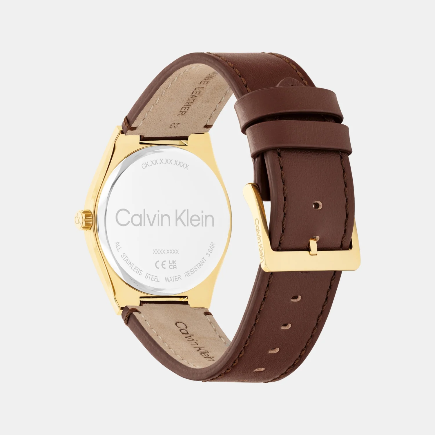 Ck Motion Men Quartz White Dial Multi-Function Leather Watch 25200523 - Image 3