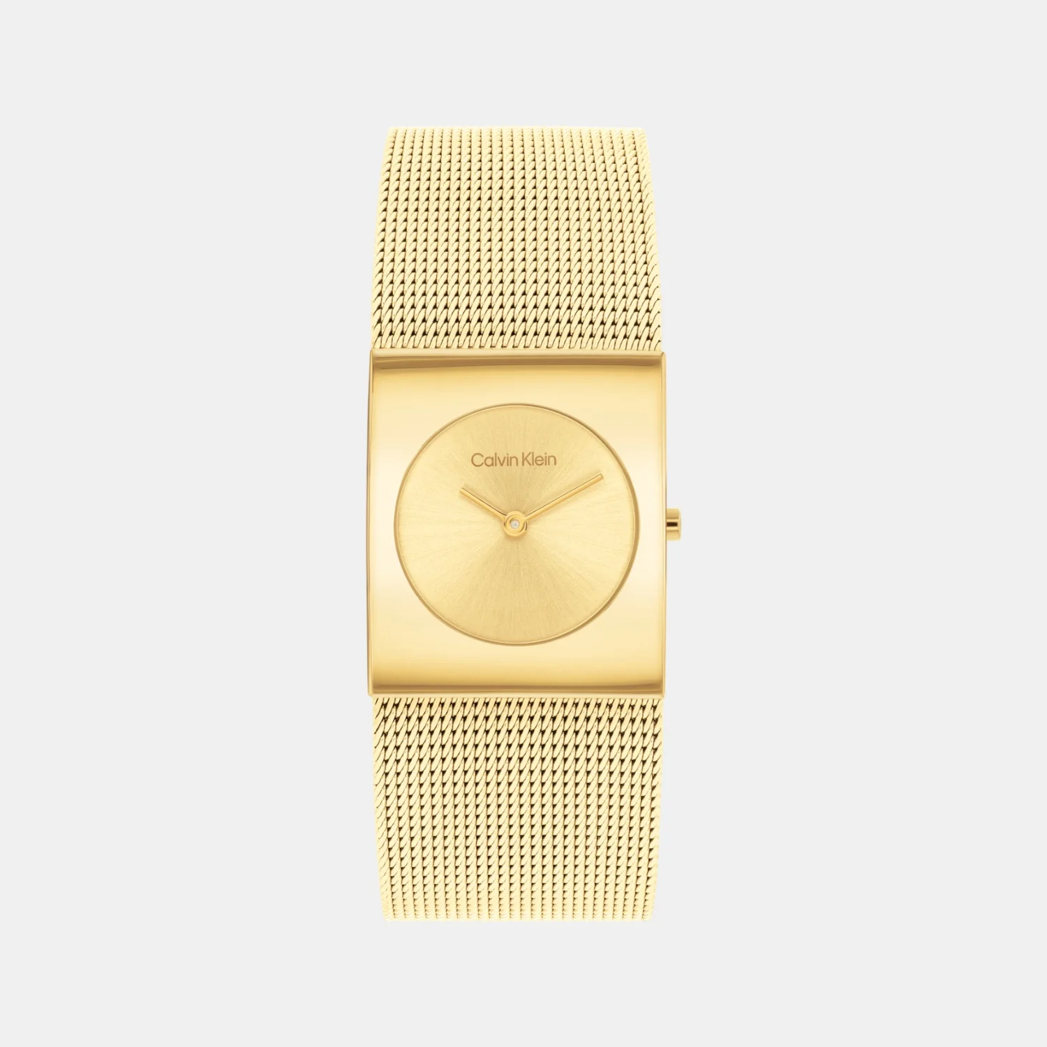 Ck Pulse Women Quartz Gold Dial Analog Mesh Watch 25100062 - Image 2