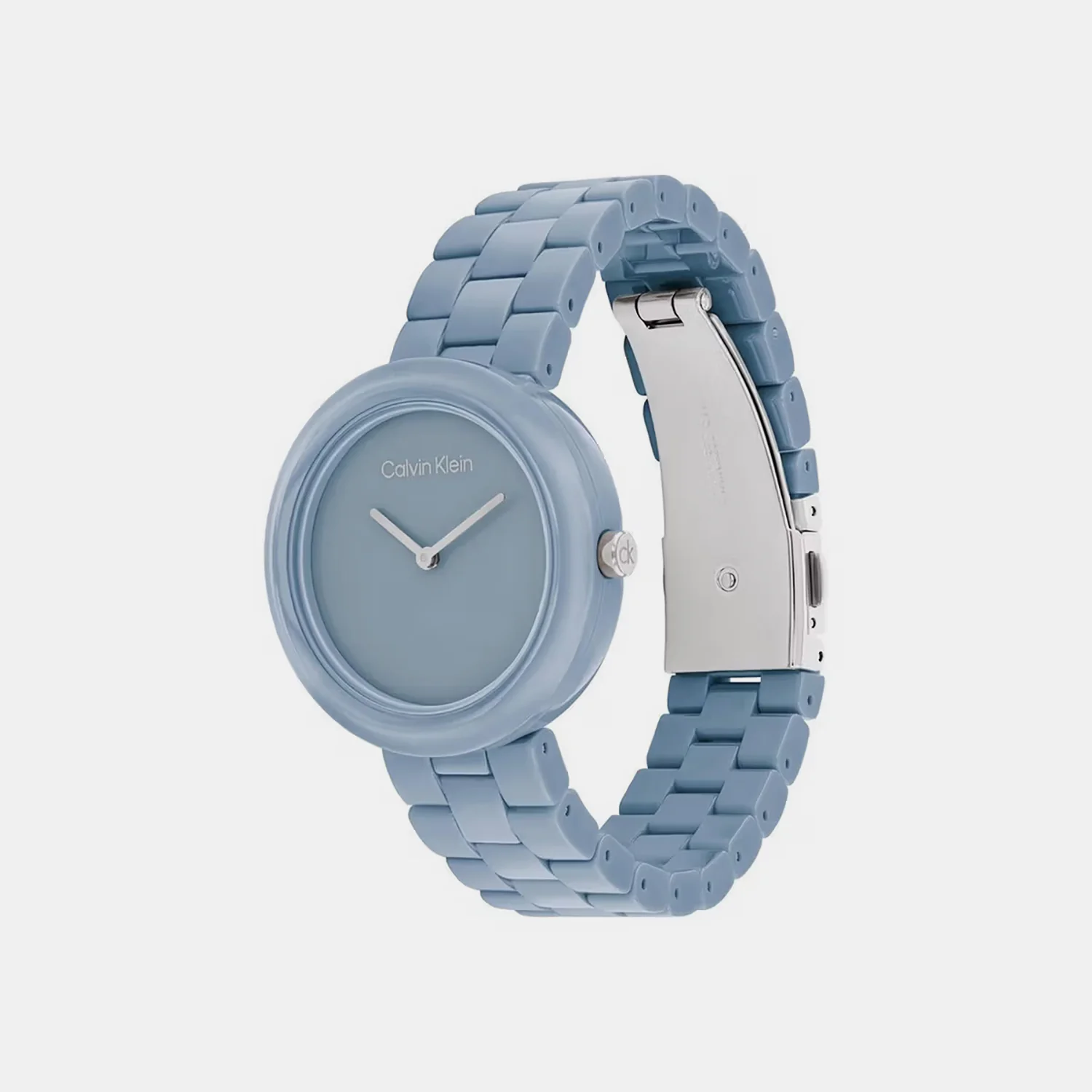Ck Pure Women Quartz Blue Dial Analog Stainless Steel Watch 25100074 - Image 3
