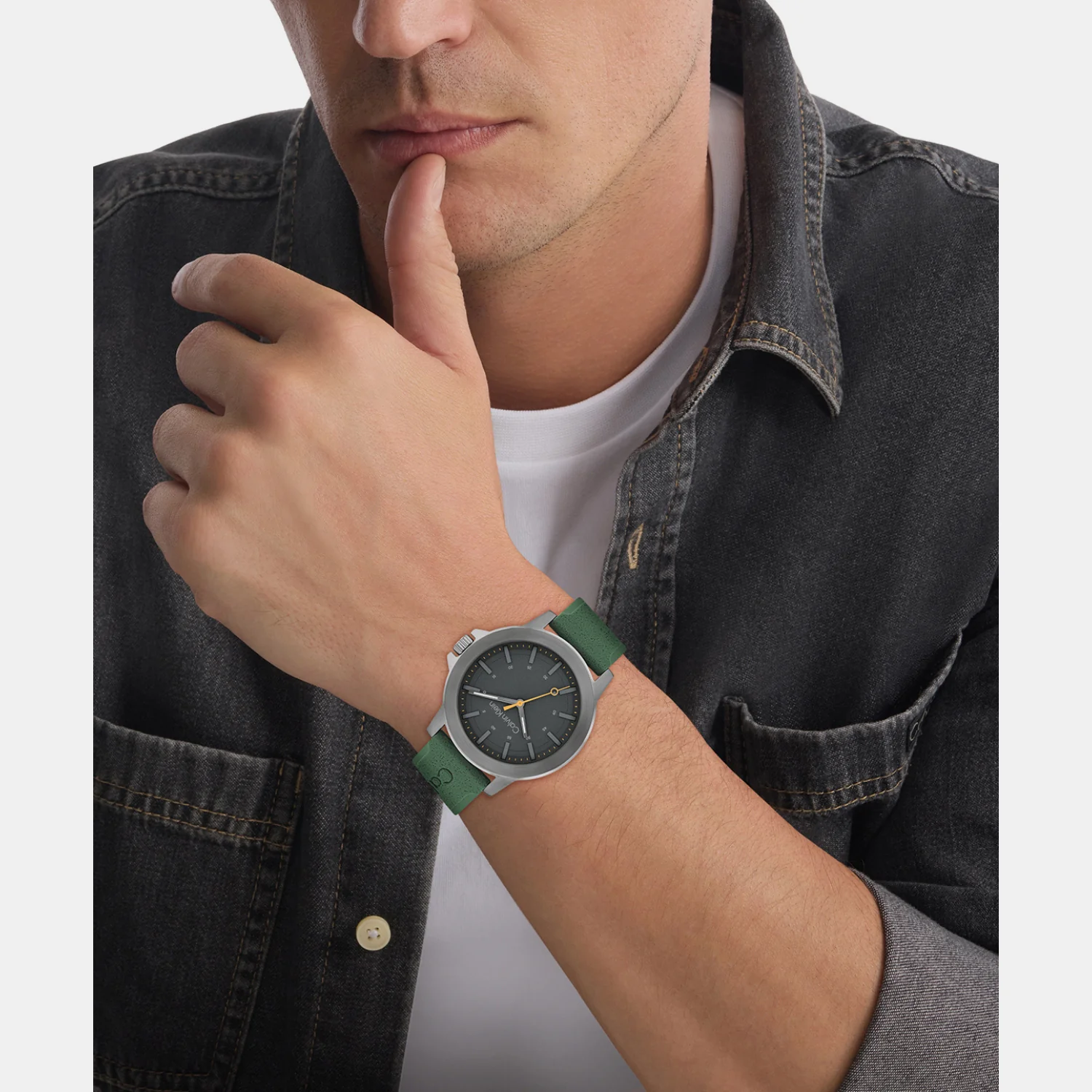 Ck Reset Men Quartz Dark Grey Dial Analog Silicone Watch 25200472 - Image 4