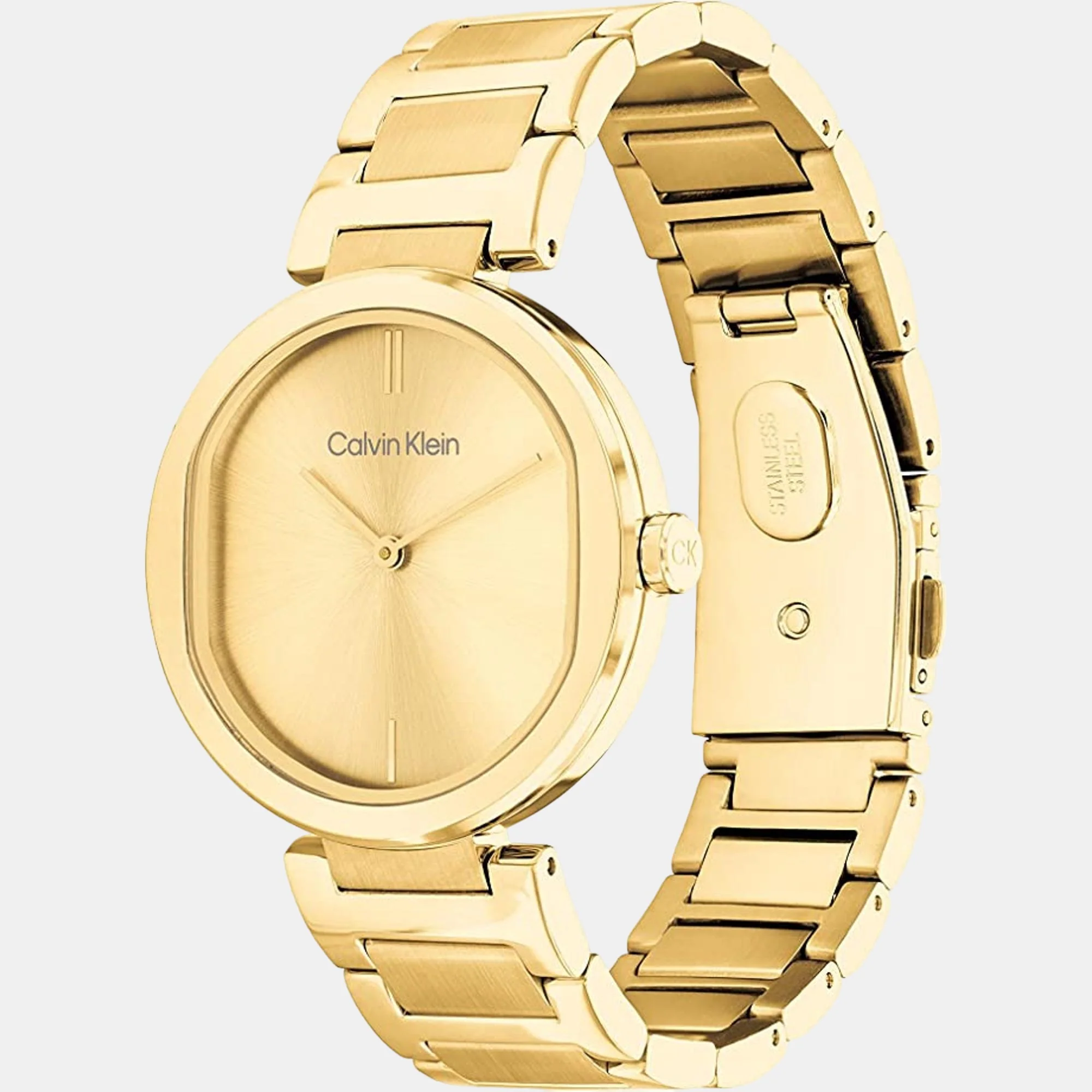 Ck Sensation Women Quartz Champagne Dial Analog Stainless Steel Watch 25200252 - Image 3