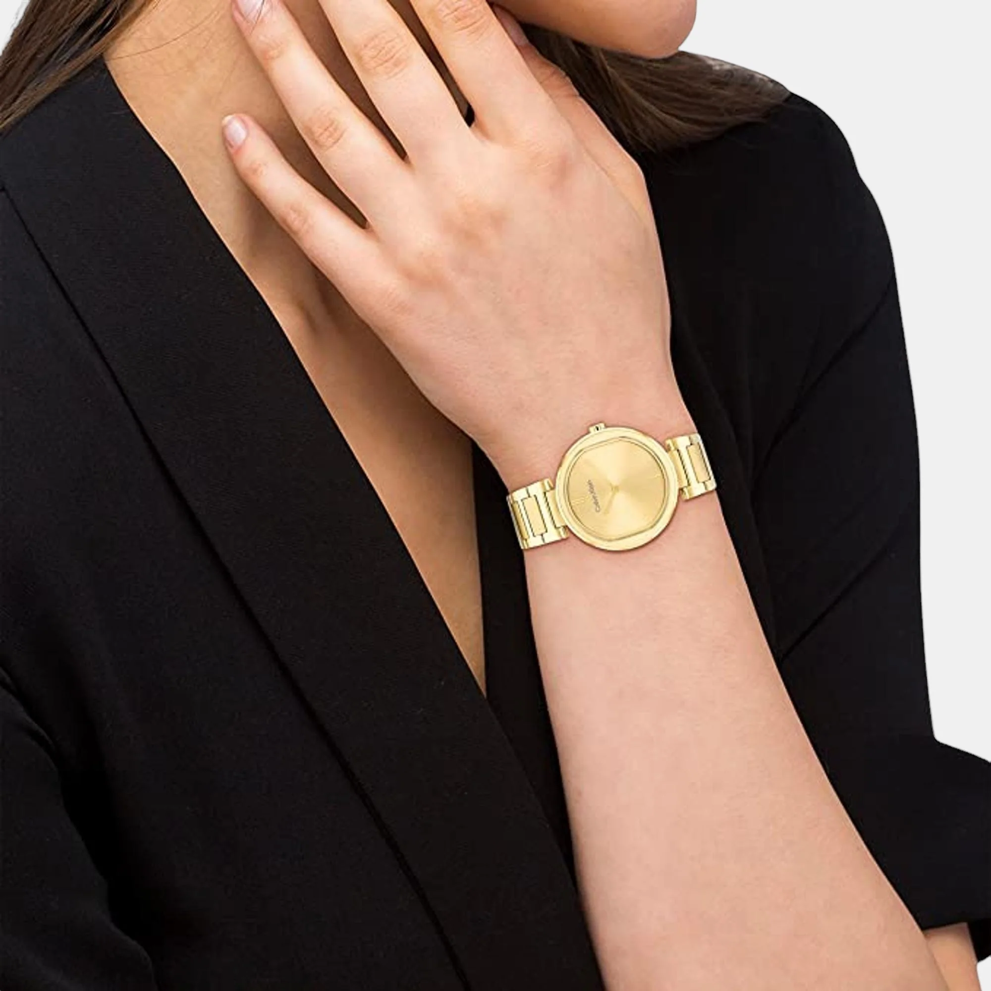 Ck Sensation Women Quartz Champagne Dial Analog Stainless Steel Watch 25200252 - Image 5